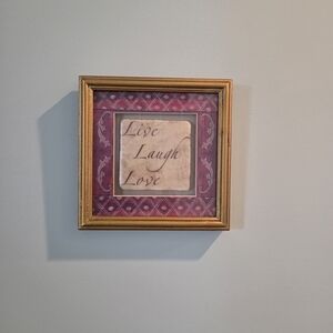 Gold Framed Live Laugh Love Wall Art